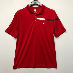 Callaway Men Short Sleeve Golf Polo Shirt Size XL X-Large Red B244 -19